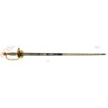 Battle of Waterloo Period British 1796 Blue & Gilt Bladed Infantry Officer’s Sword. A good example