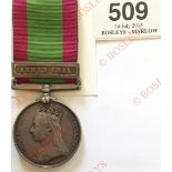 51st Regt Afghanistan War Medal, clasp “Ahmed Khel” Awarded to “2719 LCE CORPL E. BALLARD 51ST