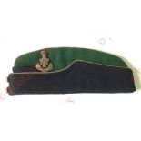 Green Howards Officer’s Field Cap. An example of the Austrian pattern, green cloth with blue peak