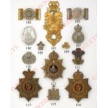 Irish. Leinster Regiment Victorian post 1881 Officer’s forage cap badge. A fine die-stamped example.