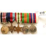 WW2 Royal Artillery Self Propelled Gun Commander’s Military Medal Group of Five Medals. Awarded