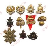 Selection of British Army Line Regiment Cap Badges. Comprising: Essex Regiment ... Essex Regiment