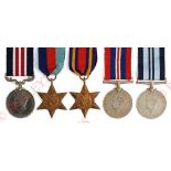 WW2 Indian Army 2nd Punjab Regiment Far East 1944 Military Medal Group of Five Medals. Awarded to “