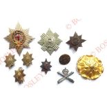 Guards insignia. Garter Star with gilt mount and red and blue enamels, four lugs to reverse ...