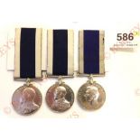 Three Royal Navy Long Service & Good Conduct Medals. Comprising: EVIIR “182672 J. BADCOTT P.O.2 CL