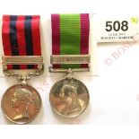 51st Foot (King’s Own LI) Victorian Campaign Pair of Medals. Awarded to “1877 CORPL F JUPP 51ST