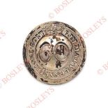 60th (Royal American) Regiment of Foot Georgian Officer’s silver plated open-back coatee button. A