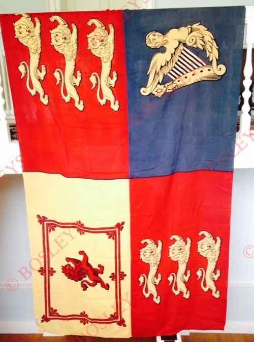 British Royal Standard. A Very Large Impressive Example A rare large printed cotton example