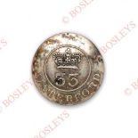 Irish Waterford Regiment of Militia, Georgian Officer’s silver plated open-back coatee button. A