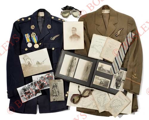 WW1 Royal Flying Corps RFC / Royal Air Force RAF Observer’s Uniforms, Medals & Ephemera. A very rare