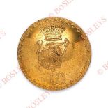 18th (The Royal Irish) Regiment of Foot Georgian Officer’s gilt open-back coatee button. A fine rare