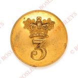 3rd Jersey Militia Officer’s gilt closed-back coatee button circa 1830. A fine rare example by