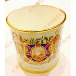 Boer War 1900 Peace Cup. A good example, of white porcelain decorated to the front with a Union