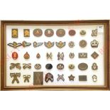 62 cloth trade and rank badges A good selection, mainly post 1953 examples. Framed and glazed in two