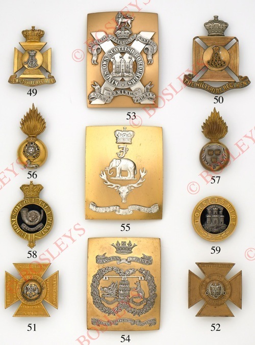 Duke of Edinburgh’s (Wiltshire Regiment) post 1881 musician’s band pouch badge. A good scarce die-