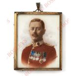 Pre WW1 Duke of Cornwall’s Light Infantry Miniature Portrait. This head and shoulder portrait