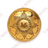 15th (York East Riding) Regiment of Foot Victorian Officer’s gilt closed-back coatee button circa