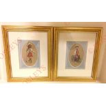 1st Royal Dragoons Set of Five Watercolour Paintings. This set of paintings depict a single study of
