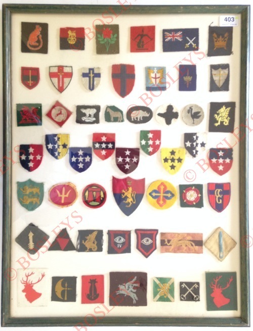 51 cloth formation signs. A good selection of WW2 and post war examples. Includes 1st and 2nd Armies