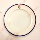 84th (York & Lancaster) Regiment Victorian Officers’ Mess china plate circa 1896. This fine