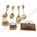 Selection of Royal Navy Silver. Comprising: Silver Teaspoon HMS Glorious (HM Birmingham 1930) ...