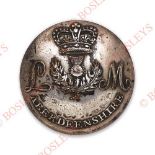 Scottish. Aberdeenshire Local Militia, Georgian Officer’s silver plated open-back coatee button