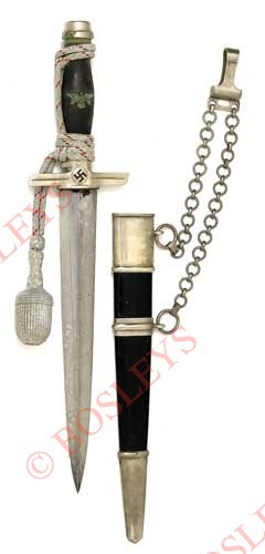 German Third Reich Postschutz / SS Postschutz Officer’s dagger, chains and knot by Paul