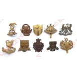 10 various cadet / OTC / CCF cap badges St. Lawrence College ... Sedbergh ... Sir Roger Manwood’