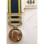 1st Bn 60th Royal Rifles 1849 Punjab Medal, clasps “Goojerat”, “Mooltan”. This a reconstituted