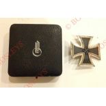 German Third Reich WW2 1939 Iron Cross 1st Class in LDO case. A good example with magnetic centre.