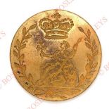 9th (East Norfolk) Regiment of Foot Georgian Officer’s gilt open-back coatee button. A fine rare