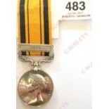 1st Bn 60th Rifles South African Zulu War Medal, clasp “1879”. The is a RENAMED example worn by “