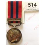 51st King’s Own Light Infantry 1854 India General Service Medal. Clasp “Pegu” Awarded to “THOMAS