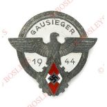 German Third Reich 1944 Gau Victor’s Badge in National Trade Competition. A good scarce late war