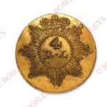 4th Royal Lancashire Militia, Georgian Officer’s gilt open-back coatee button. A fine rare example