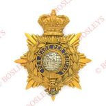 Badge. Royal Marine Light Infantry Victorian Officer’s helmet plate circa 1878-1901. A good gilt