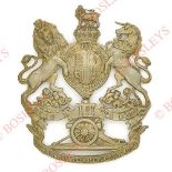 Badge. Scottish 1st Lanarkshire Artillery Volunteers Edwardian OR’s helmet plate circa 1902-08. A