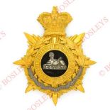 Badge. East Lancashire Regiment Victorian Officer’s helmet plate circa 1881-1901. A very fine rich