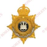 Badge. Northamptonshire Regiment Officer’s helmet plate circa 1902-14. A fine and scarce gilt