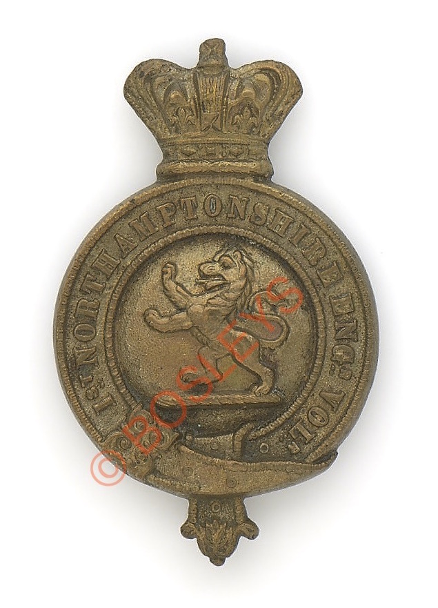 Badge. 1st Northamptonshire Engineer Volunteers Officer’s pouch badge circa 1867-72. A good rare