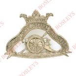 Badge. 2nd Lincolnshire Artillery Volunteers Victorian Officer’s pre 1891 forage cap badge. A fine