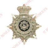 Badge. 3rd VB Bedfordshire Regiment Victorian Officer’s helmet plate circa 1887-1901. A fine and