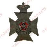 Badge. 5th Middlesex Rifle Volunteers OR’s helmet plate circa 1880-1901. A fine die-stamped