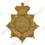 Badge. Dorsetshire Regiment Victorian OR’s helmet plate circa 1881-1901. A good die-stamped brass