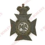 Badge. 1st Bucks Rifle Volunteer Corps Victorian OR’s helmet plate. A good scarce die-stamped