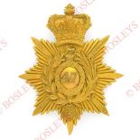 Badge. 47th (Lancashire) Regiment of Foot Victorian Officer’s Albert shako plate circa 1844-55. An