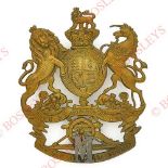 Badge. Militia Artillery Victorian OR’s helmet plate circa 1891-1901. A good scarce die-stamped