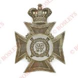 Badge. 18th Middlesex (Harrow Rifles) Volunteer Rifle Corps Victorian Officer’s helmet plate circa