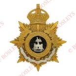 Badge. Essex Regiment Officer’s helmet plate circa 1902-14. A good gilt metal example of universal