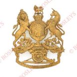 Badge. Royal Artillery Territorial OR’s helmet plate circa 1908-14. A good scarce die-stamped